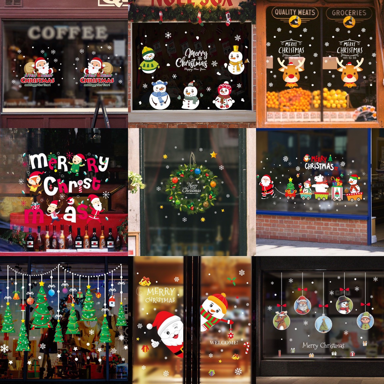 Decal Dán Kính Trang Trí Noel Giáng Sinh Vui Vẻ TD004