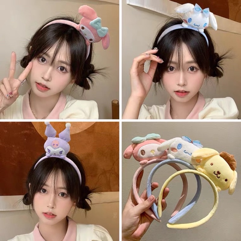 Cài tóc bờm tóc thú bông Sanrio Kuromi dễ thương
