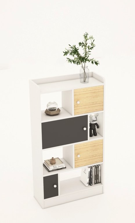 Freeship hcm - kệ sách gỗ mdf tatana ks005 – có thiết kế theo yêu cầu khách hàng