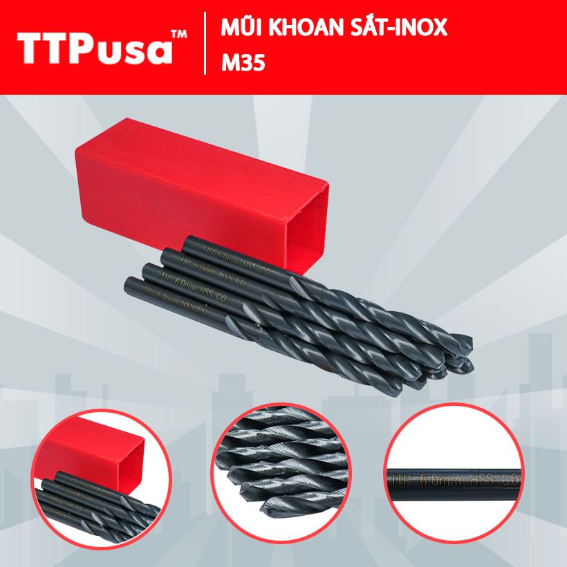 Mũi khoan sắt-inox 4.8mm TTPusa