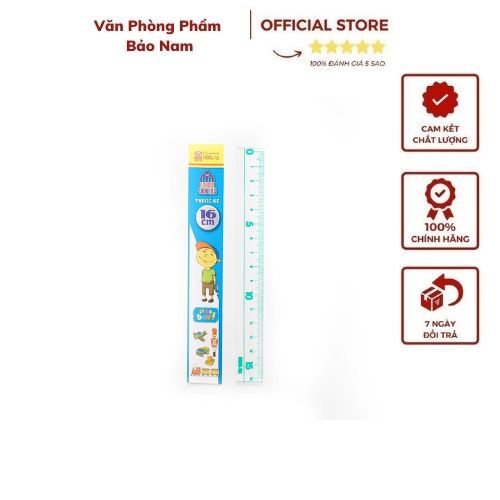 Thước kẻ học sinh 16cm hồng hà 3367