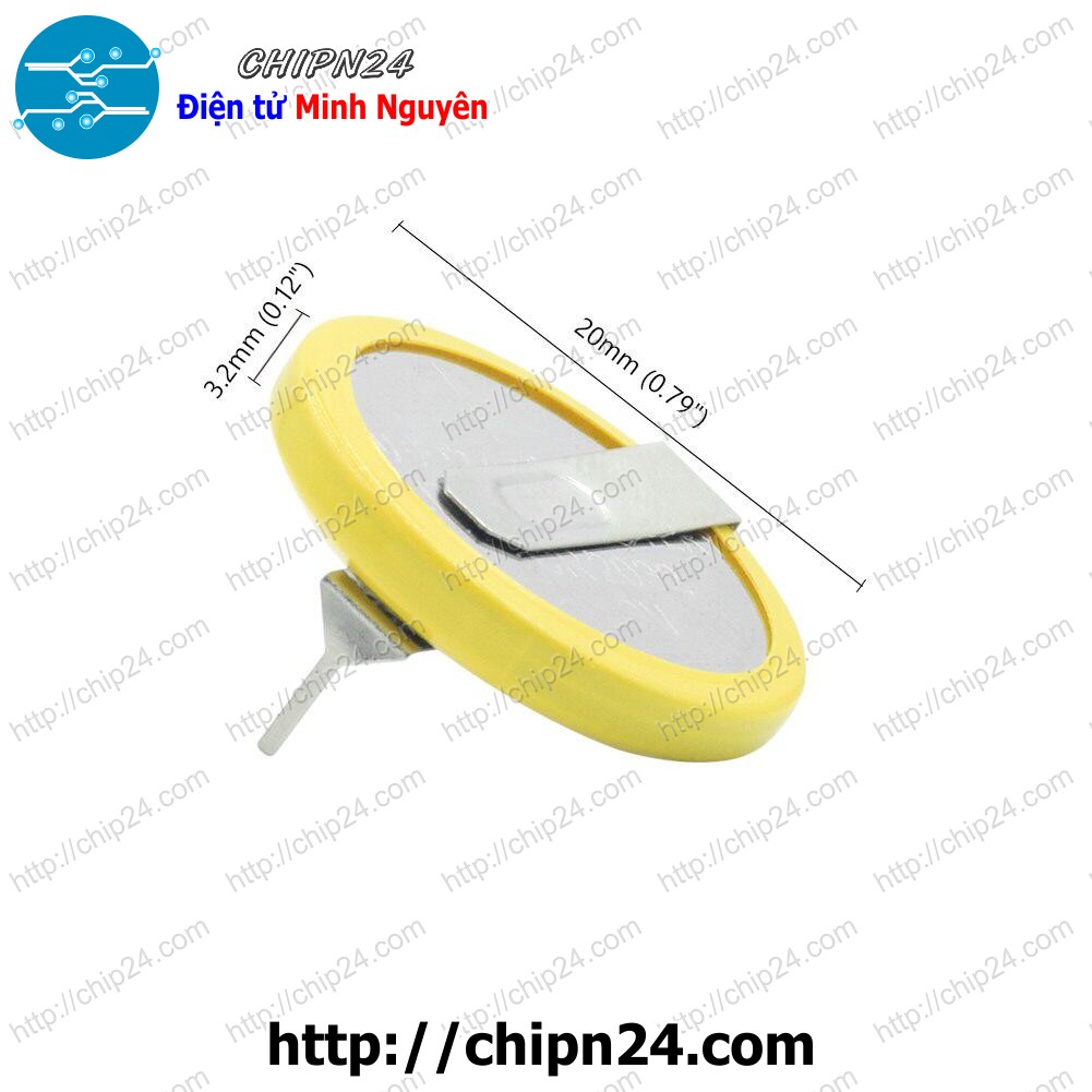 Pin vàng cr1220 hàn chân cắm