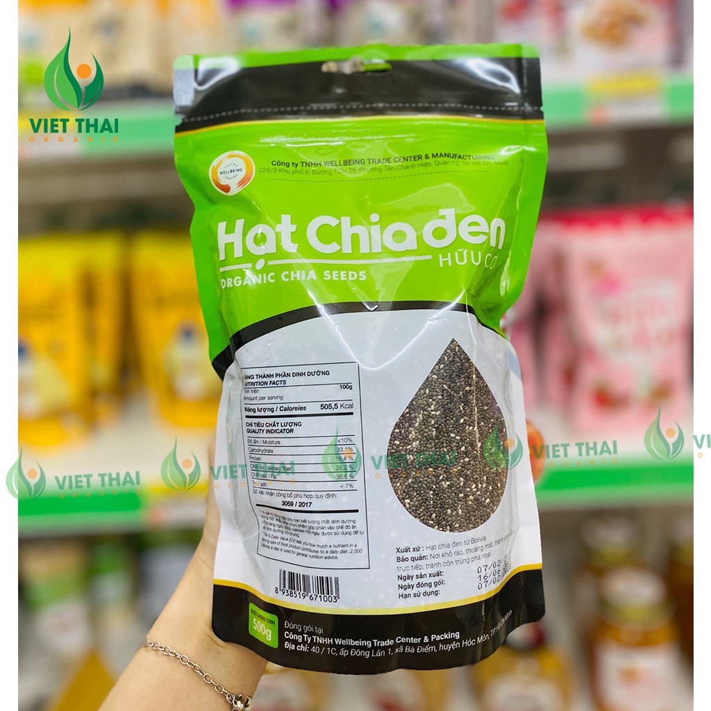 Hạt chia hữu cơ [CHUẨN CHẤT LƯỢNG] Hạt chia đen Bolivia (Gói 500gr) - (Hạt Ngon)