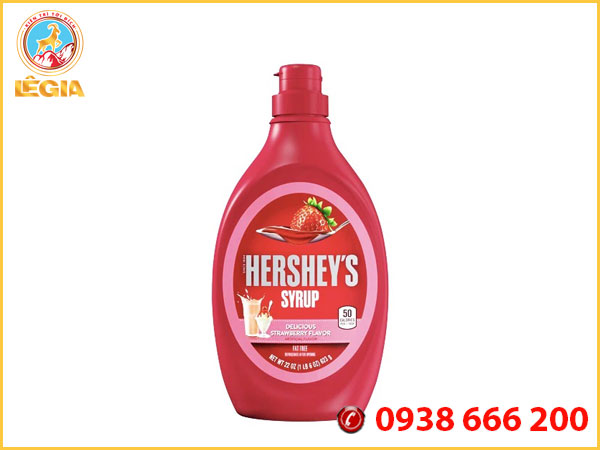 Sốt Hershey's Dâu Chai 623g - HERSHEYS STRAWBERRY SYRUP