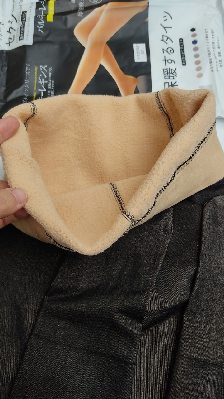 Quần tất 3D lót nỉ dày siêu ấm cho nữ