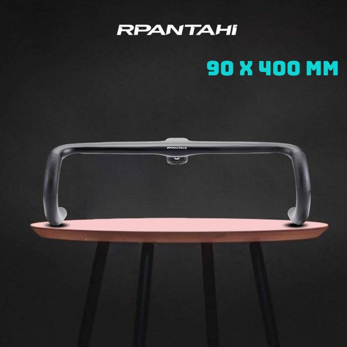 Rpantahi integrated bike handlebar / handlebar full carbon material ultra light size 400/420 x 90/100/110 mm degree -6 degrees for road bikes