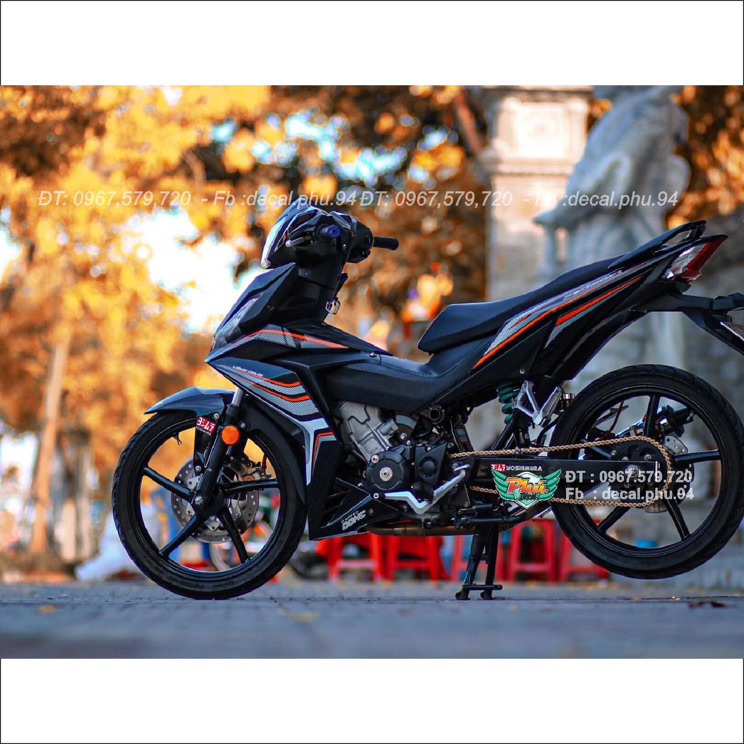 Tem rời xe winner đen chỉ 2021