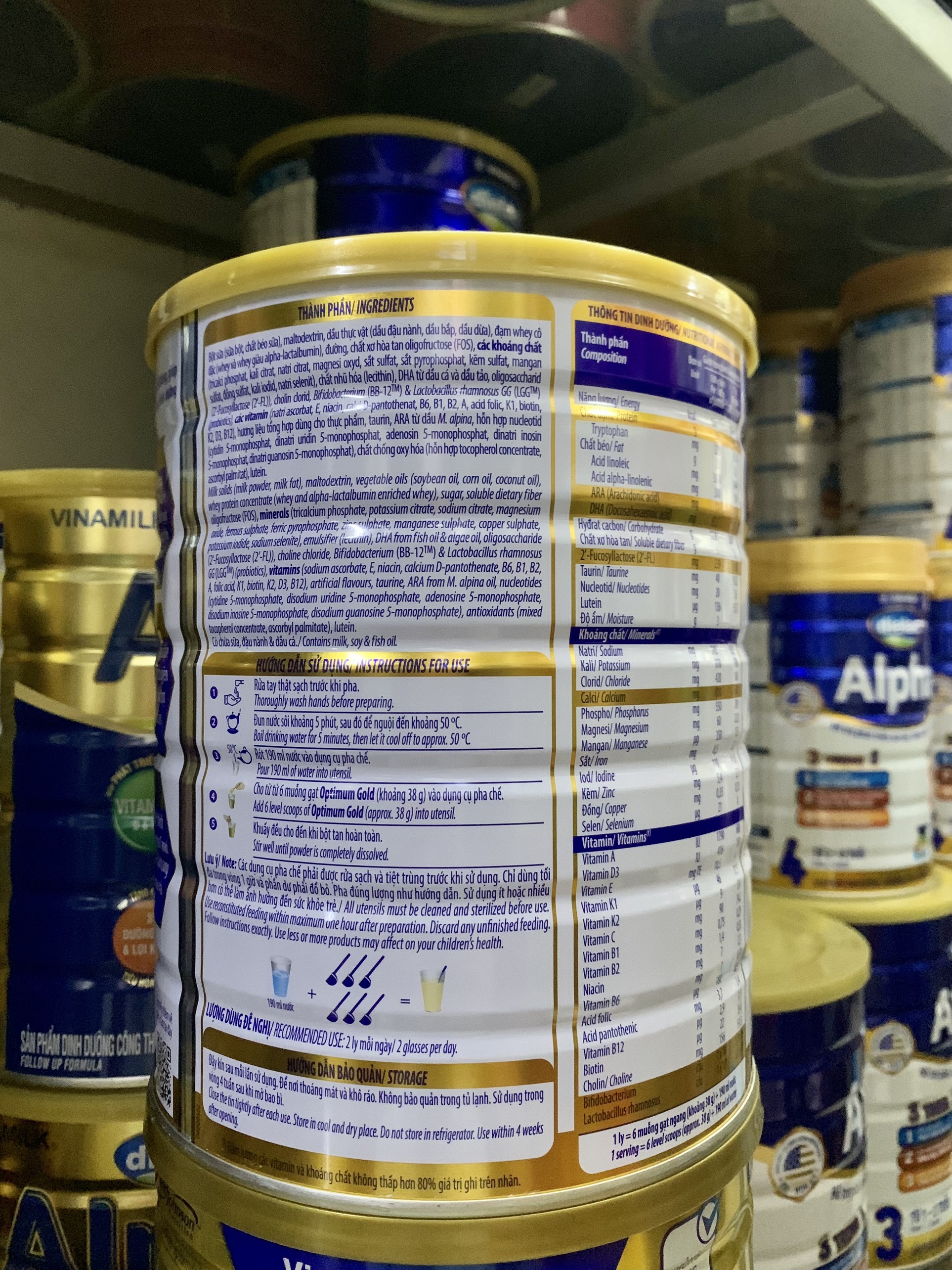Sữa Optimum Gold 4 HMO 1.45KG (trẻ từ 2 – 6 tuổi)
