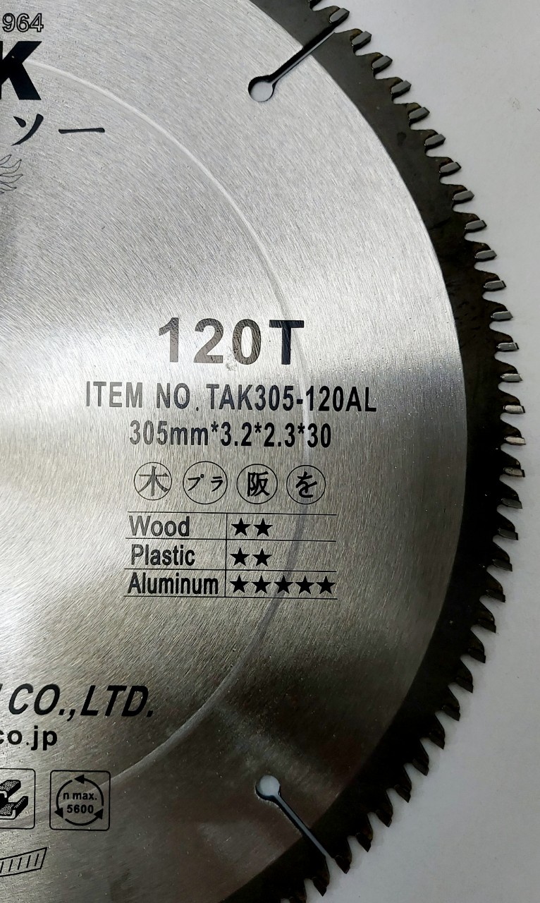 Lưỡi cắt nhôm TAK 305mm-120 Răng