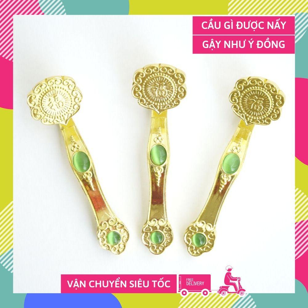 Gậy Như Ý đặt bàn thờ Thần Tài đồng vàng cầu được ước thấy