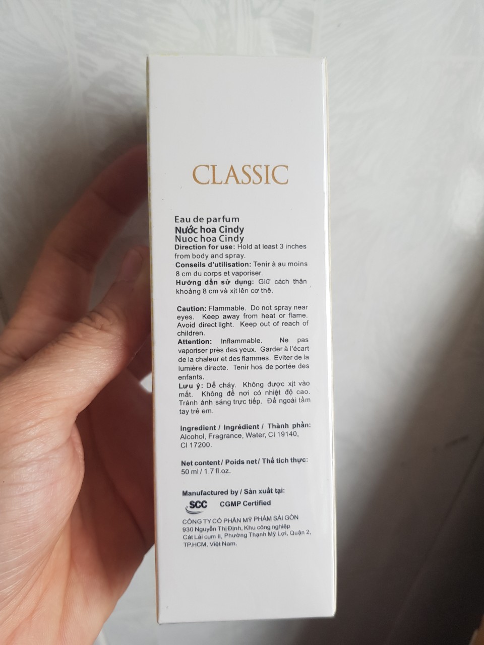 Nước hoa Classic Cindy 50ml