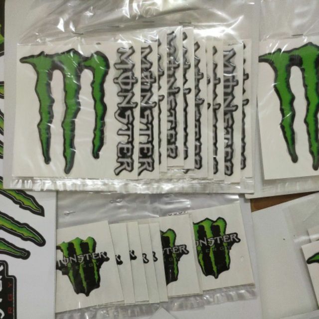 [ HAI MIẾNG  ] Logo tem nổi monster mẫu mới