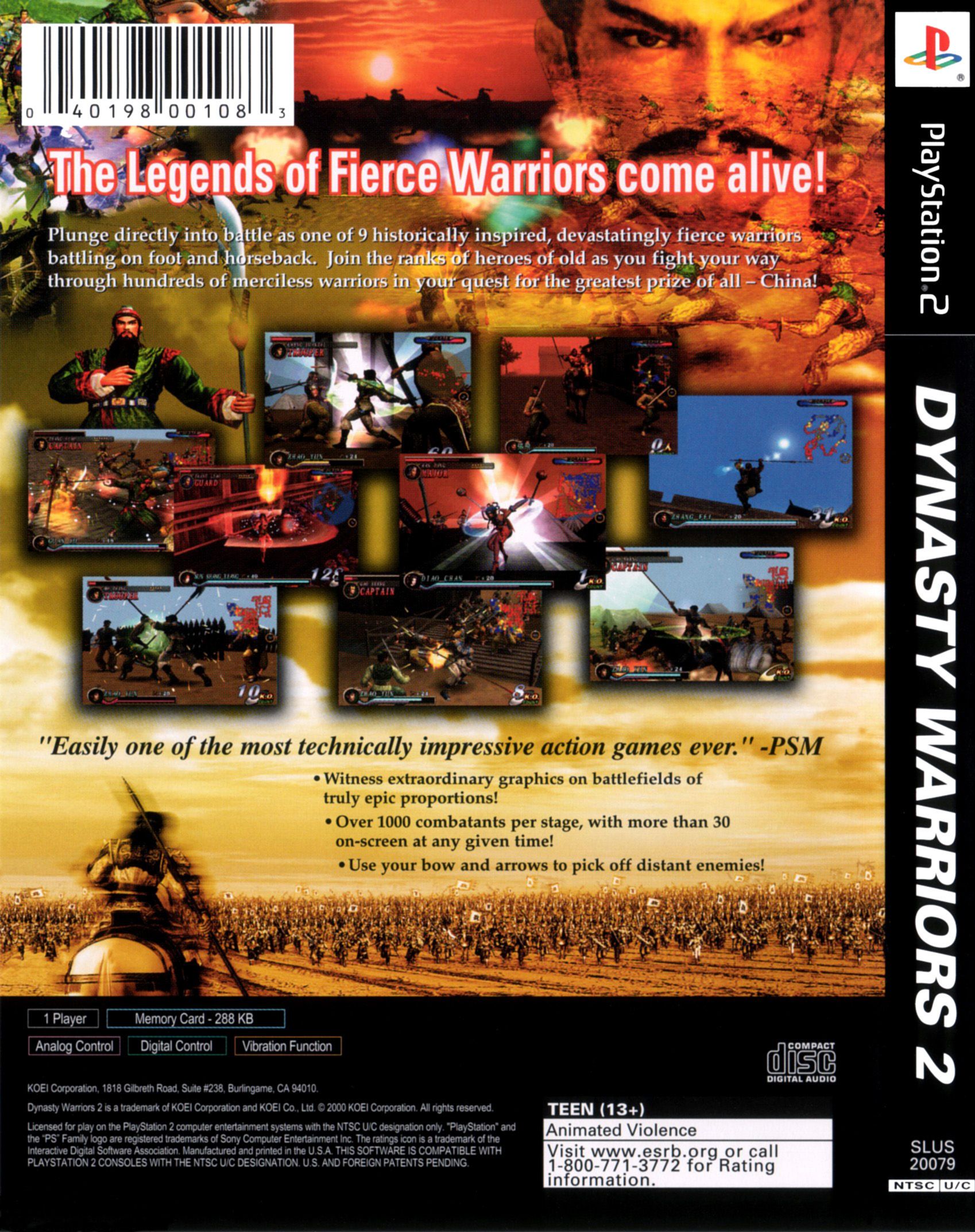 Đĩa game PS2, Dynasty Warriors 2. 10 đĩa tặng 1