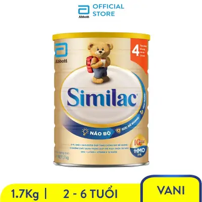 [TẶNG LỐC 4 SIMILAC 110ML ĐƠN HÀNG 850K] Sữa bột Similac Eye-Q 4 HMO 1.7kg Gold Label