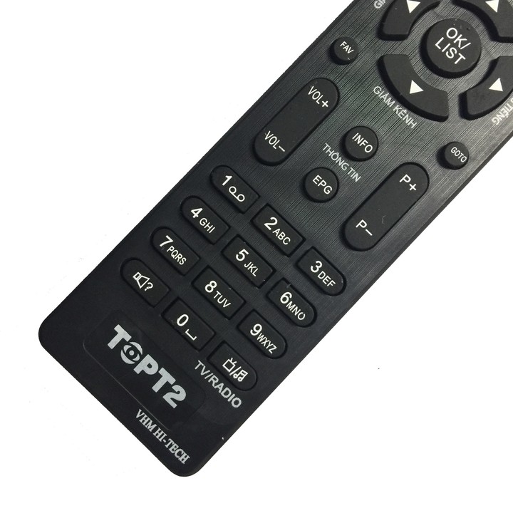 Điều khiển đầu thu mặt đất TOP T2 - Remote đầu thu TOPT2