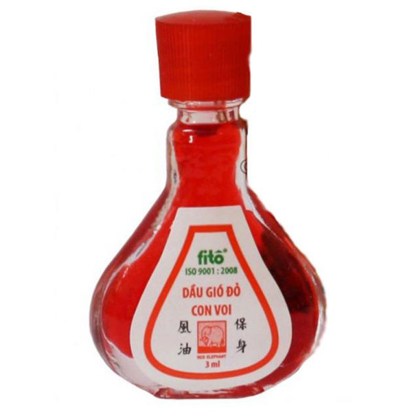 Dầu gió đỏ con Voi 3ml - combo 10 chai