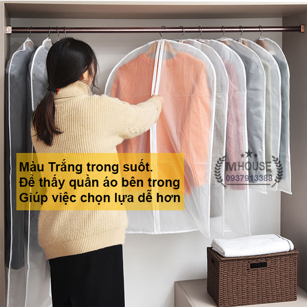 Túi Bọc Quần Áo Chống Bụi Bảo Vệ Quần Áo