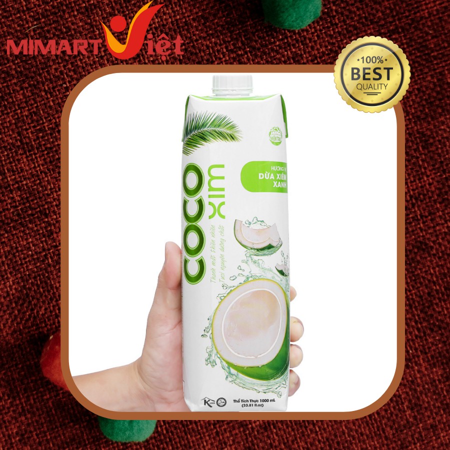 Nước dừa cocoxim xanh hộp 1l
