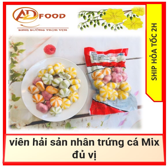 500g viên hải sản nhân trứng cá Mix đủ vị