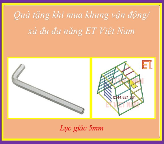 [Quà tặng] Lục giác 5mm (5 ly)