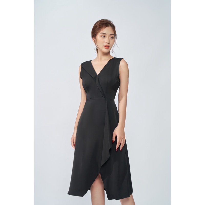Voucher siêu sale 15% đầm xòe sát nách cổ ve heradg - sdp20071