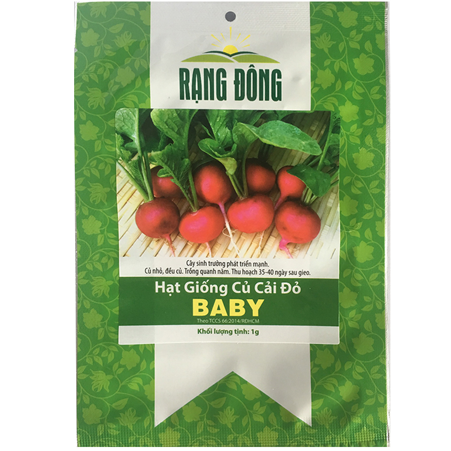 Hạt giống củ cải đỏ baby - củ cải baby chất lượng trồng quanh năm sân thượng