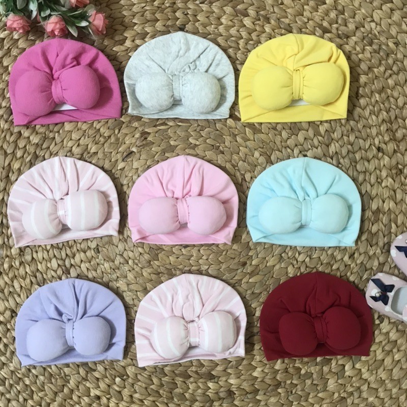 [HCM][Được chọn mẫu] Turban nón cotton cho bé gái