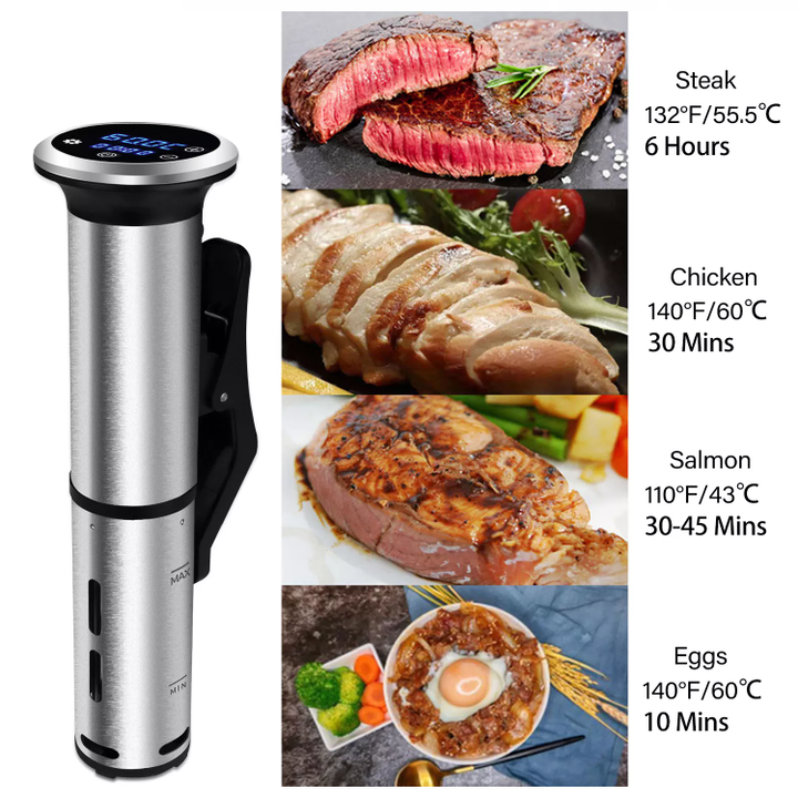 Máy nấu chậm Sous Vide cao cấp BioloMix SV-8006, điều khiển màn hình LED - Hàng Nhập Khẩu
