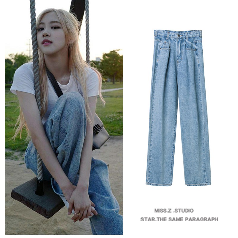 Quần Jeans ống rộng Rose