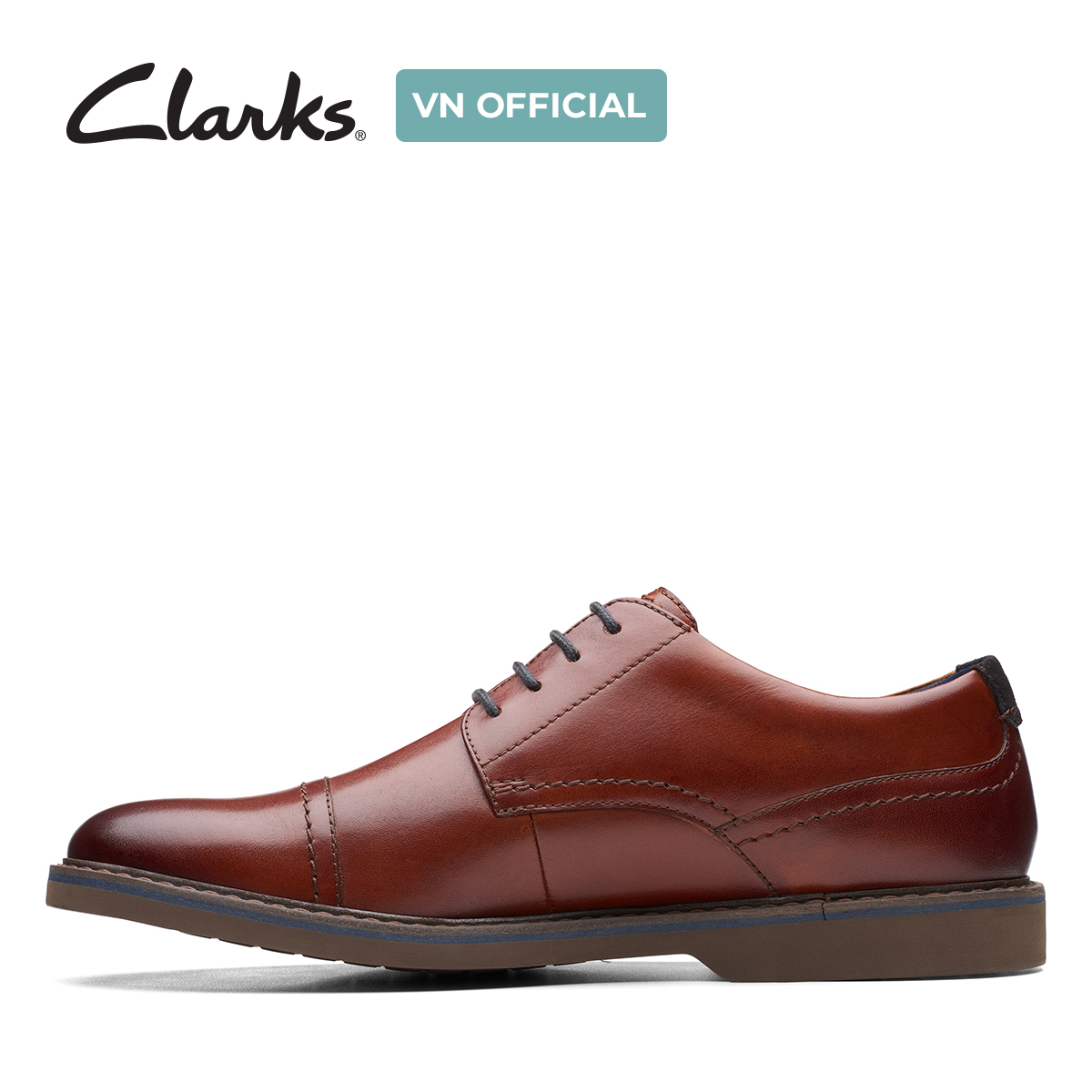Giày Tây Da Nam Clarks - Atticus LT Cap