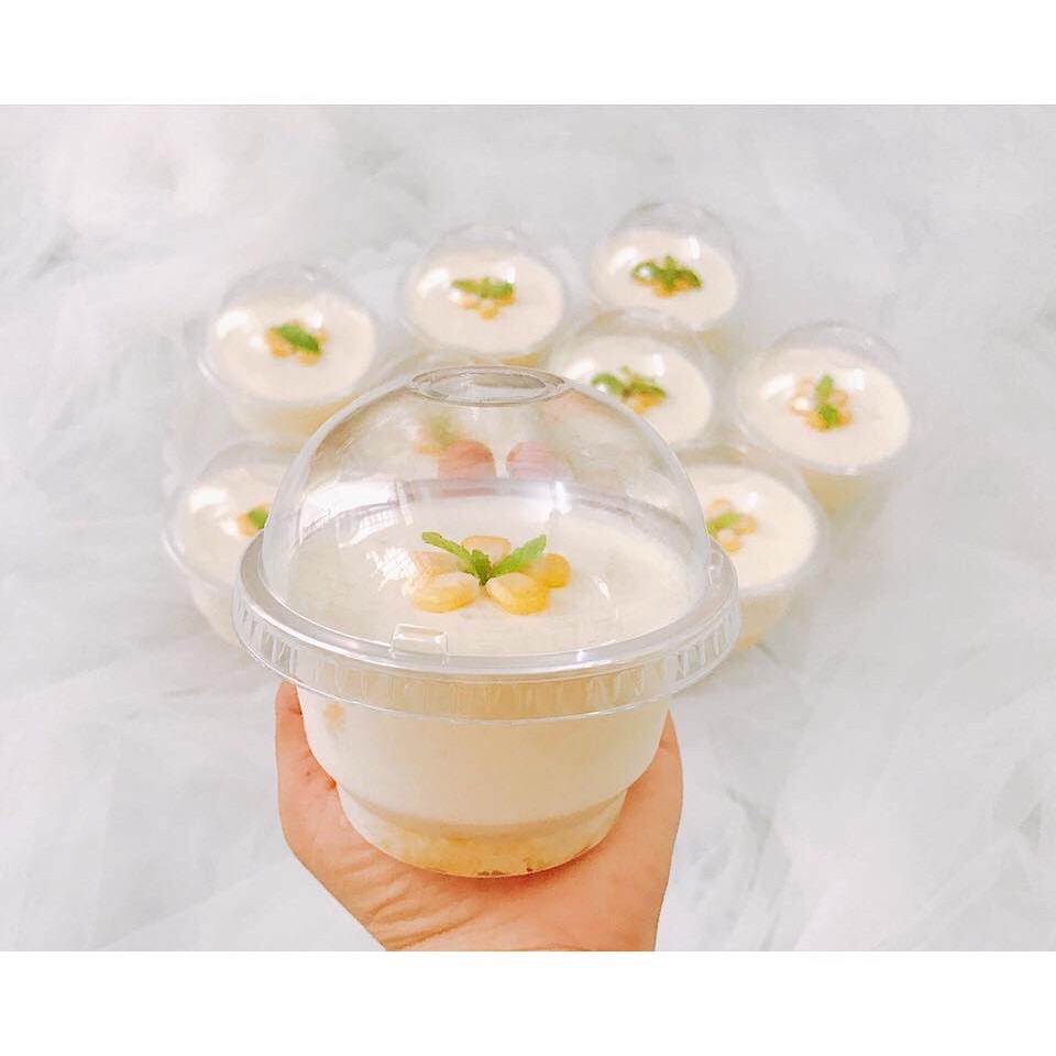 Lốc 50 ly nhựa mini nắp cầu lùn 200ml