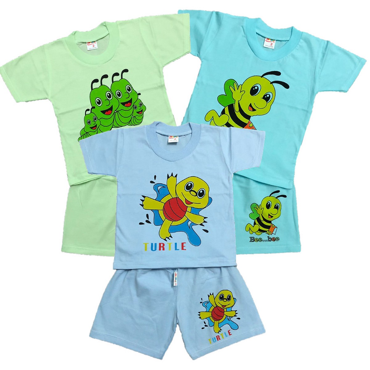Combo 05 bộ quần áo cộc tay dành cho trẻ em