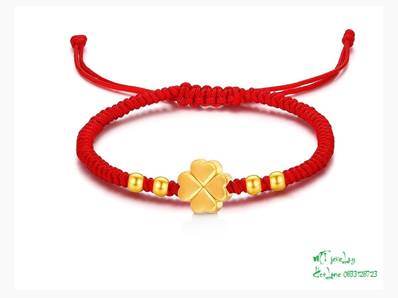 Charm Cỏ 4 lá vàng 24k