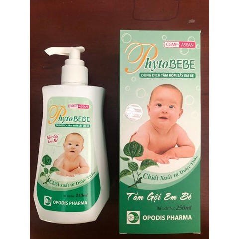 Sữa tắm gội rôm sẩy cho bé phyto bebe