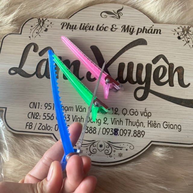 Kẹp vịt làm tóc, kẹp vịt kẹp cò chi tóc khi cắt, nhuộm tóc, nhựa cao cấp, bám tóc tốt