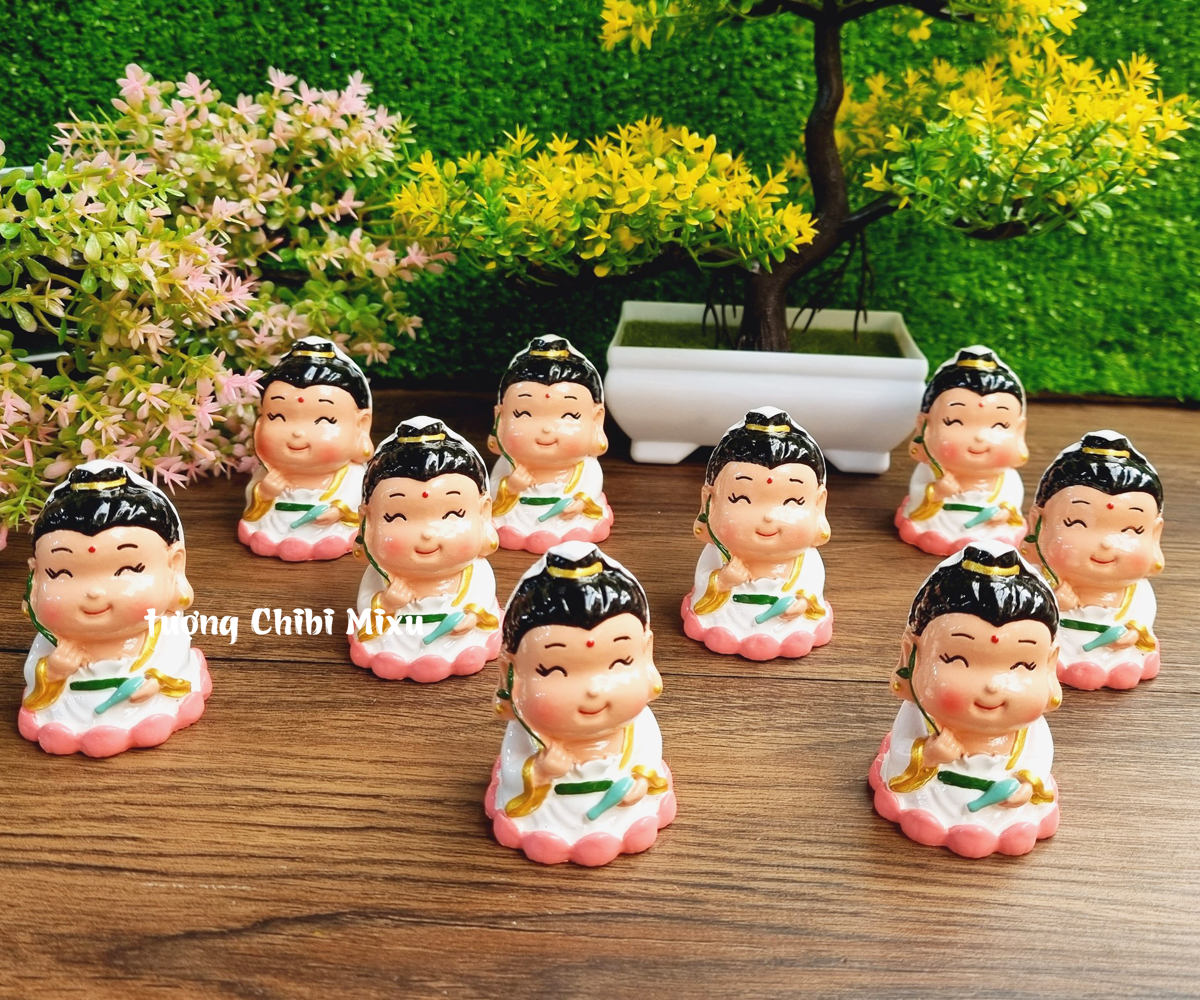 [HCM]Tượng chibi Quan Âm Bồ Tát size 6cm