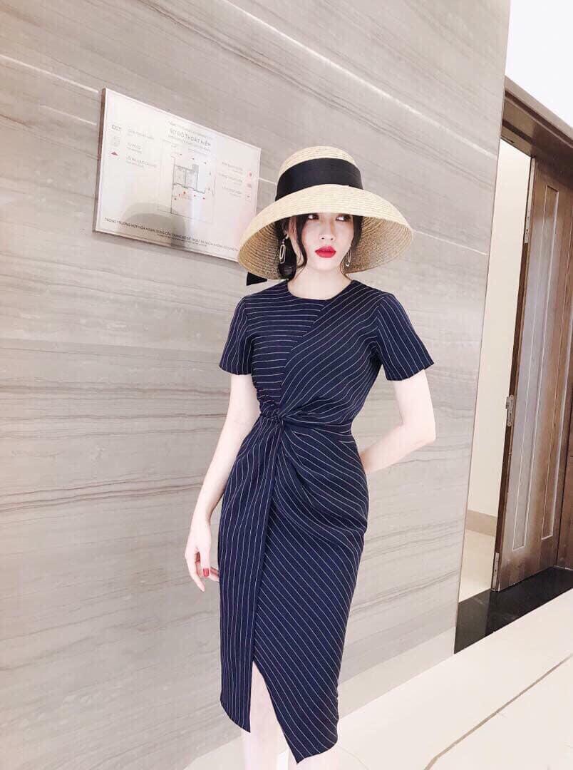 ĐẦM SỌC XOẮN EO NANA Phong Cách Hàn Quốc Cực Hot