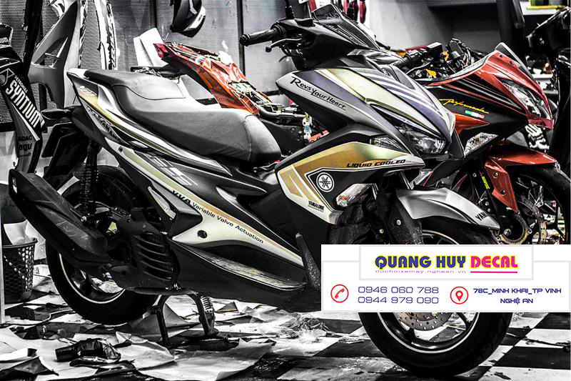 Tem trùm NVX đen nâu xám - Độ dán team trùm decal xe máy NVX đen nâu xám - Team trùm decal xe máy NVX rẻ đẹp và chất