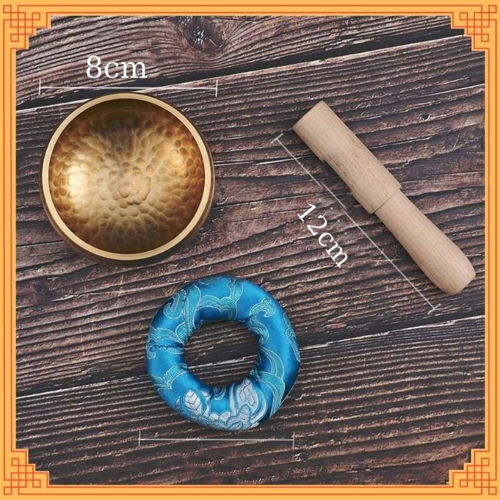 Tibetan Singing Bowl Set — Meditation Sound Bowl Handcrafted in Nepal for Healing and Mindfulness