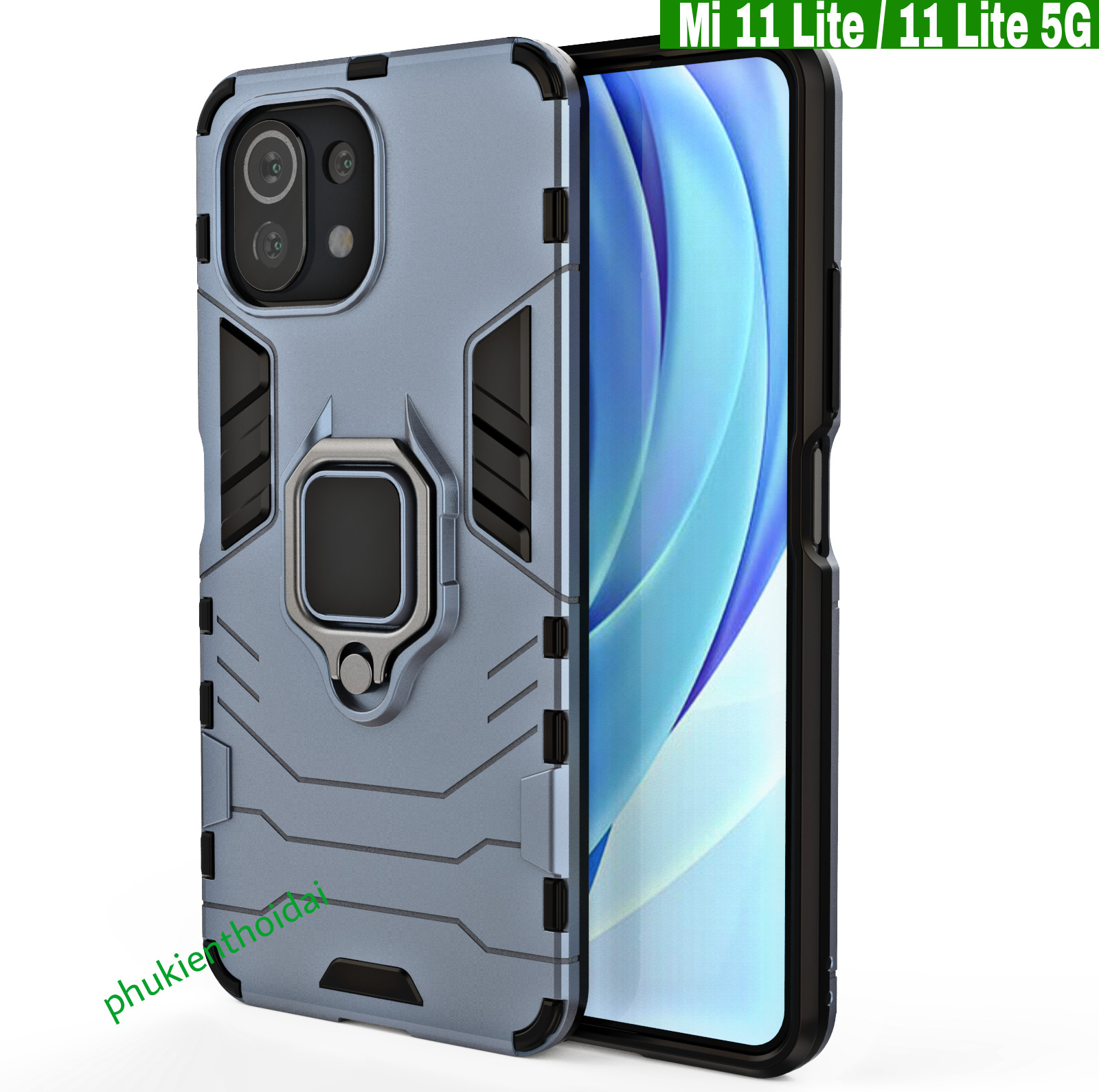 ỐP LƯNG MI 11 LITE / MI 11 LITE 5G IRON MAN IRING CHỐNG SỐC NHẪN HÚT Ô TÔ