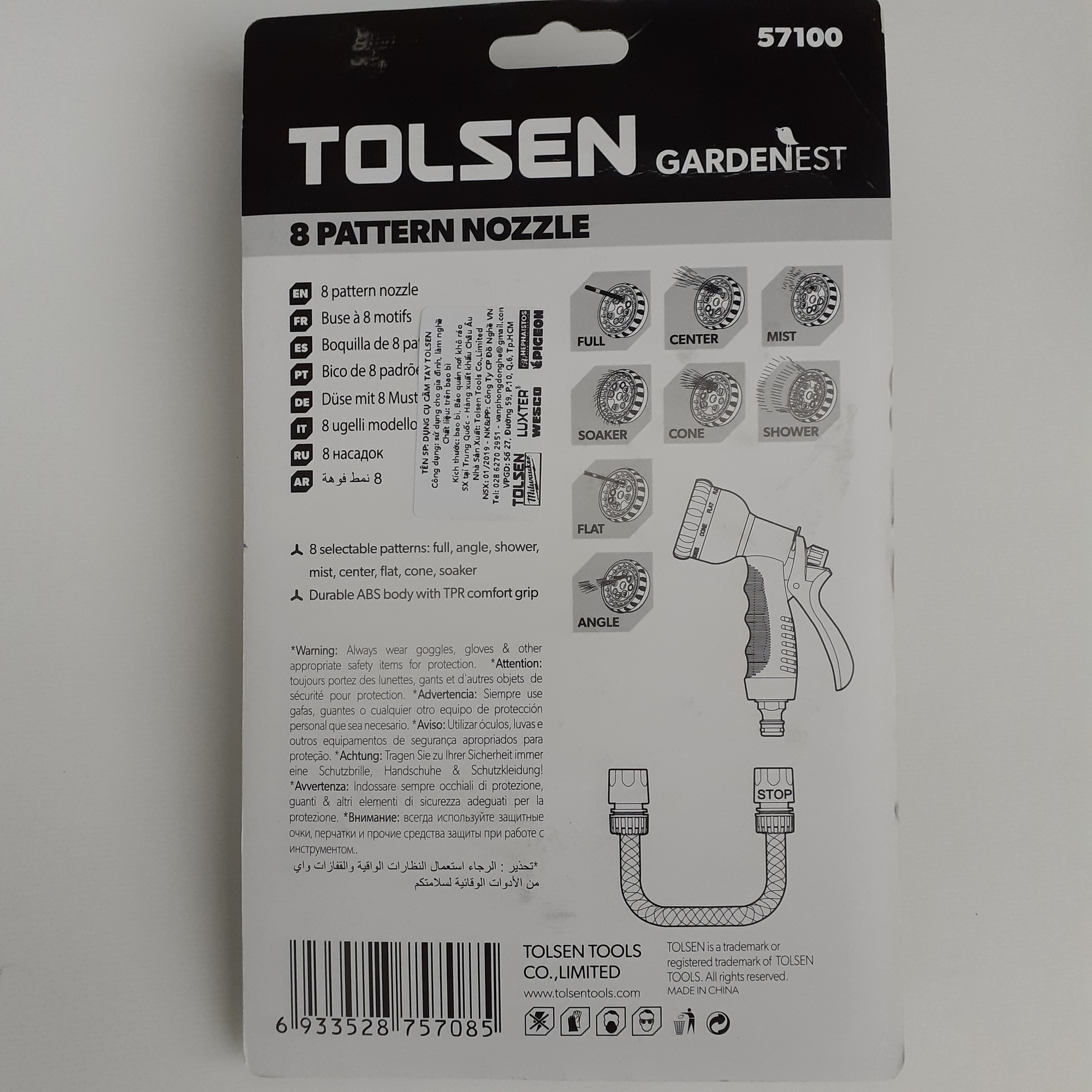 [HCM]Vòi tưới cây Tolsen 8 chế độ phun