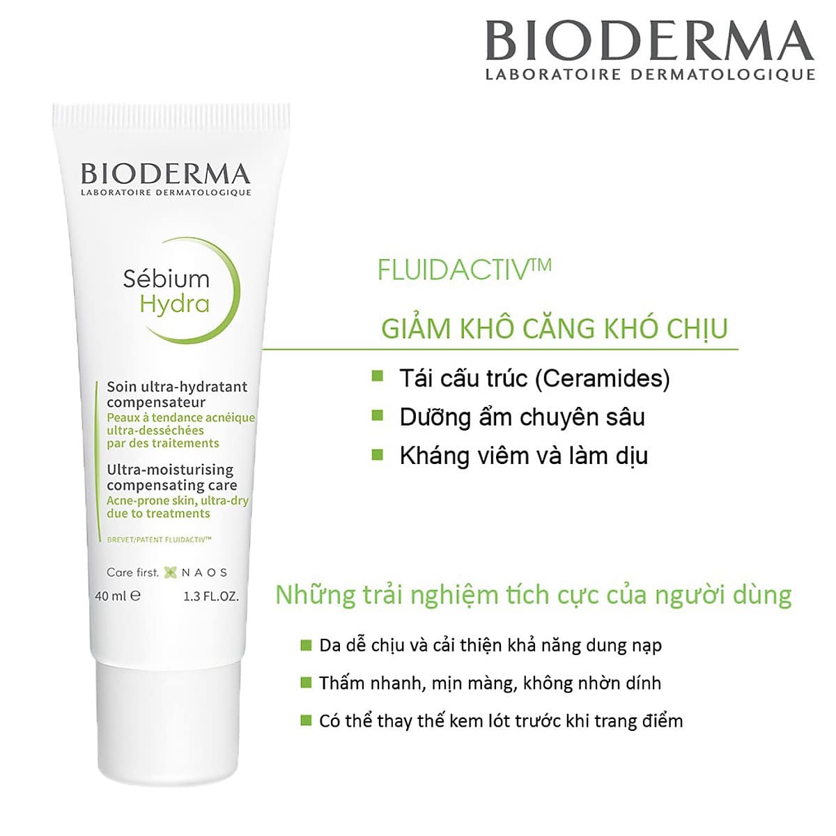 Kem dưỡng ẩm Bioderma Sebium Hydra- 40ml