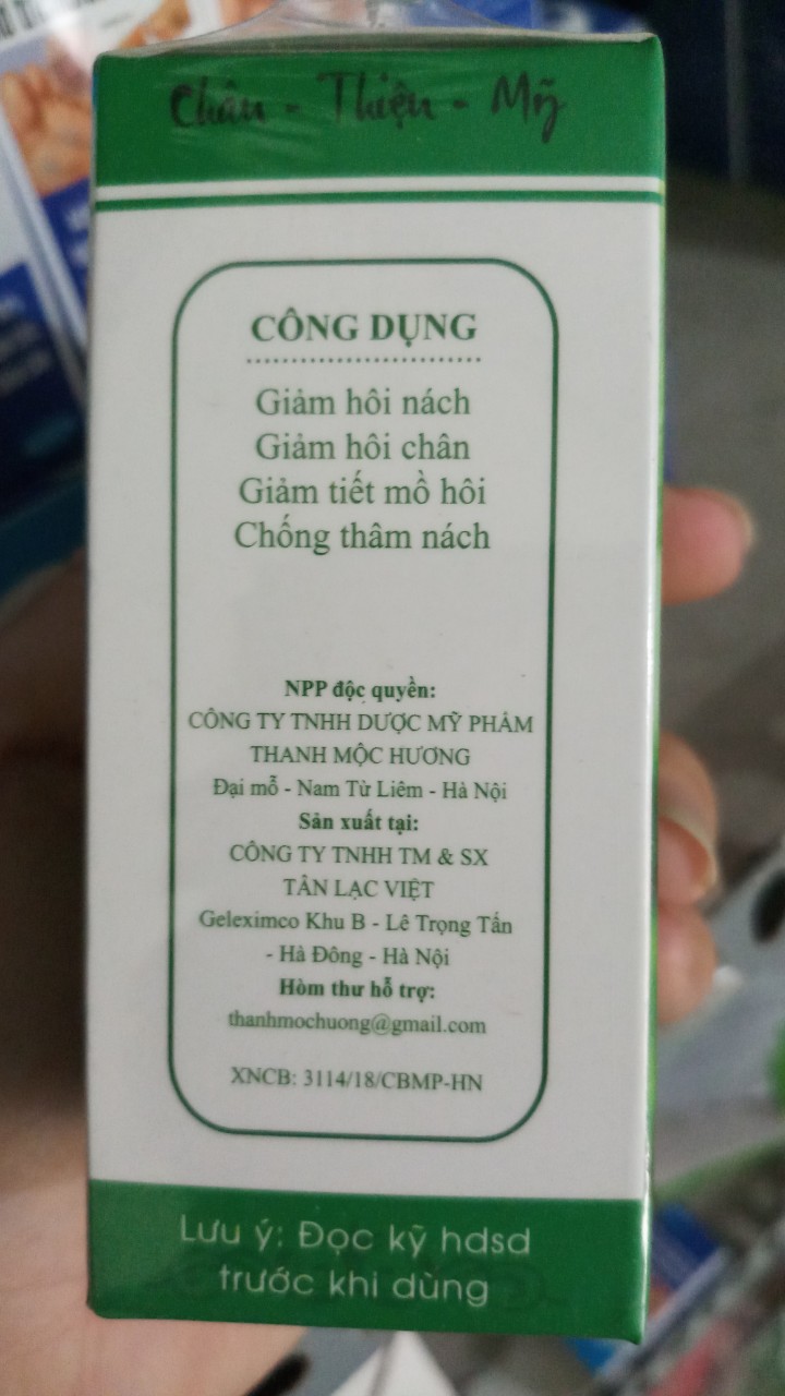 Xịt hôi nách Thanh Mộc Hương - mẫu mới