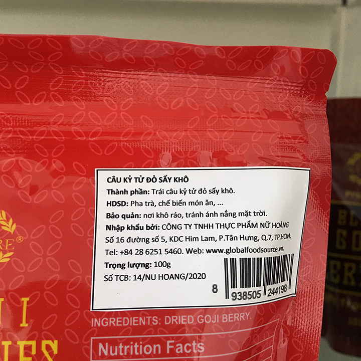 Câu kỷ tử đỏ Only Nature (túi 100gr)-[NHẬP CHÍNH HÃNG]