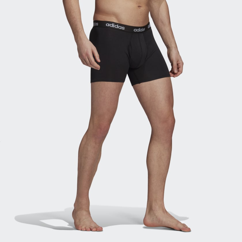 [CHÍNH HÃNG] Adidas ESSENTIALS Logo Boxer Briefs 2 Pack - Grey/Black GN2072