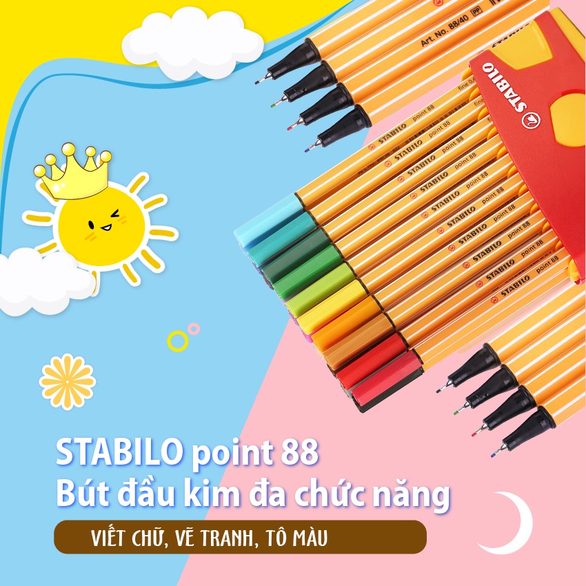 Bộ 10 Bút kim STABILO Point 88 0.4mm