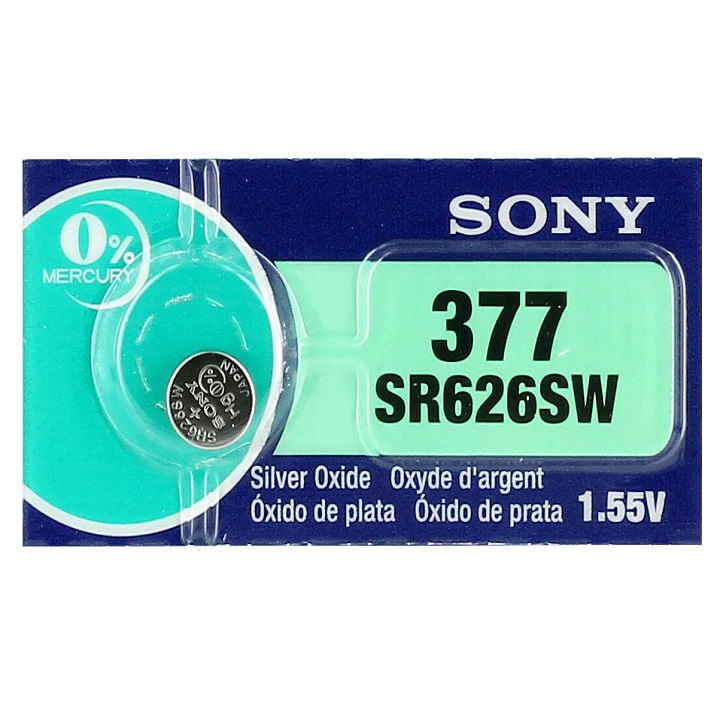 Pin đồng hồ Sony SR626SW/377 - Vỉ 5 viên