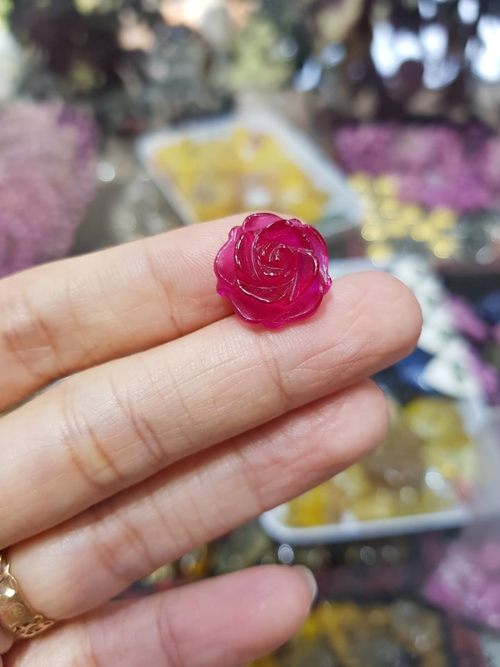 Mặt Đá Hoa Mẫu Đơn Đá Phong Thủy Đá Topza Đỏ