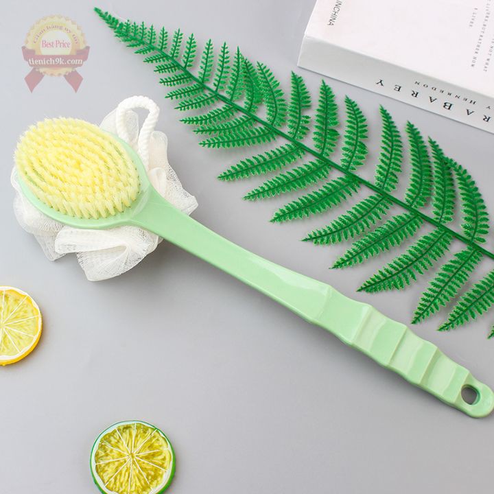 Brush Back foaming long handle grip tools scrub back when the bath by foaming cotton soft commercial