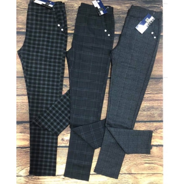 Quần cotton sọc cotton dài